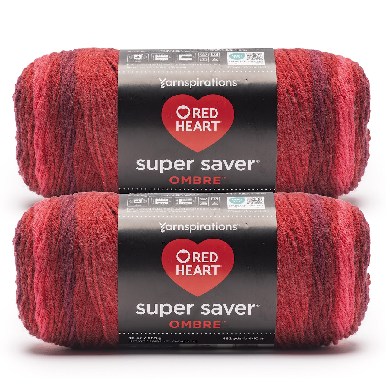 2 Pack Red Heart® Super Saver Ombre™ Yarn